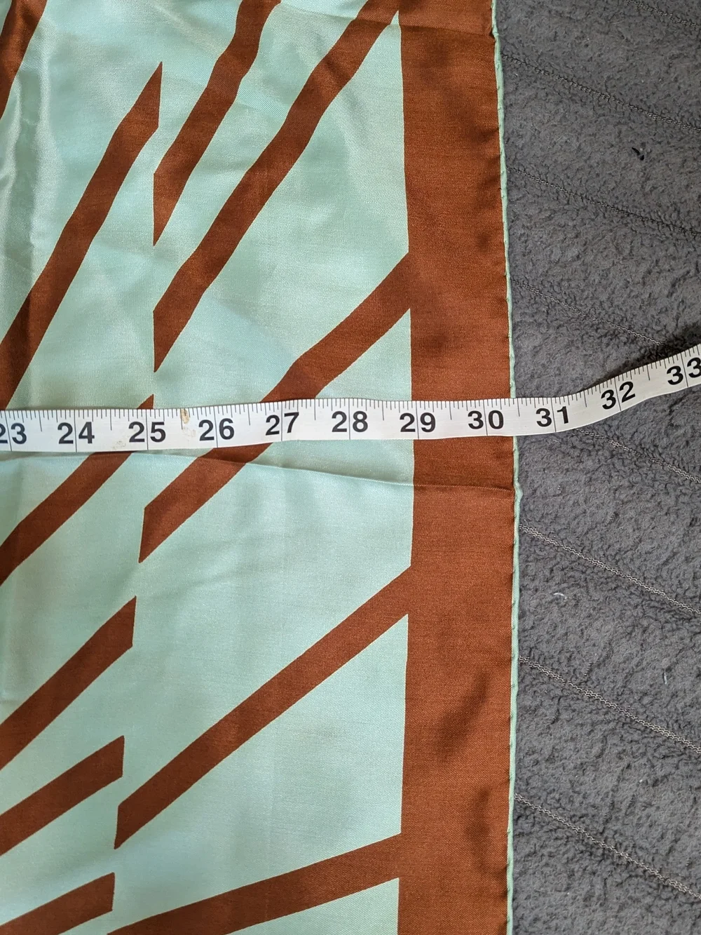 Modern Mint and Brown Geometric Bedding Throw